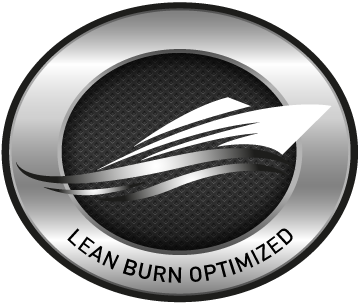 Lean Burn Optimized Emblem – O.CT Marine Motorentechnologie mit effizienter Kraftstoffverbrennung und reduziertem Verbrauch