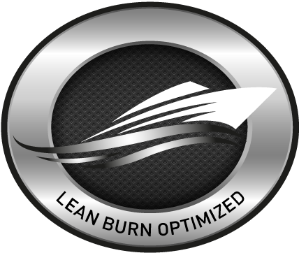 Lean Burn Optimized Emblem – O.CT Marine Motorentechnologie mit effizienter Kraftstoffverbrennung und reduziertem Verbrauch
